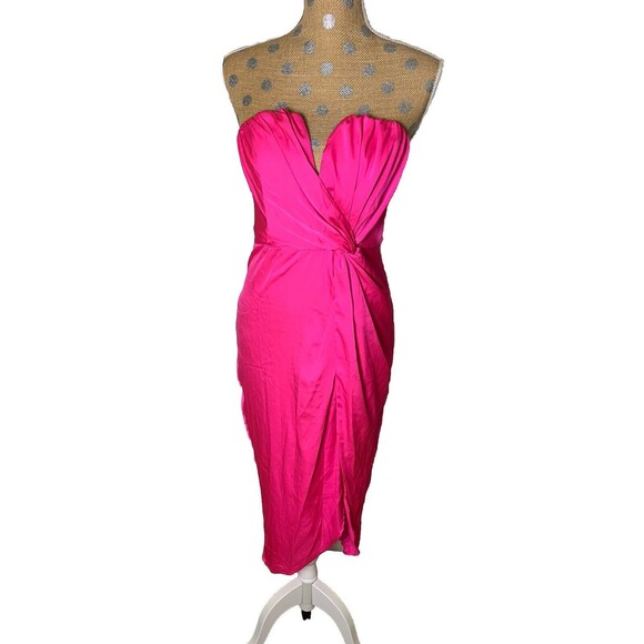 Do + Be Dresses & Skirts - Do+Be Womens Pink Wrap Strapless Cocktail Party Dress medium Barbie Sexy Brunch